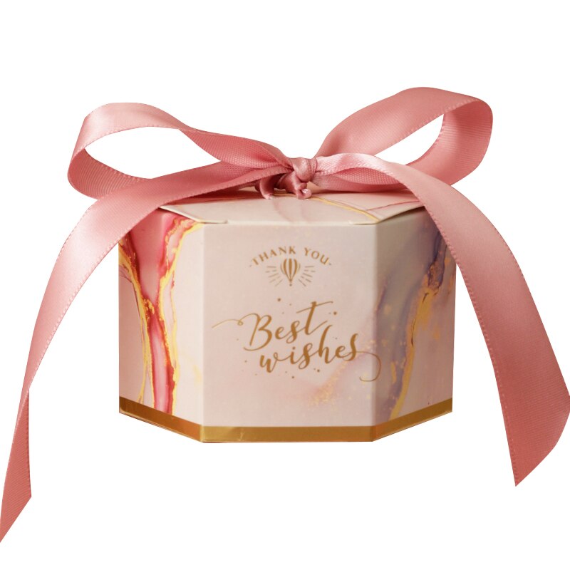 30/50 stuks bedankjes bedrukt in roze/rood/paars snoepzakjesdoos voor bedankjes decoratie, evenement feestbenodigdheden bruiloft bedankjesdoos: Roze / 30 stuks