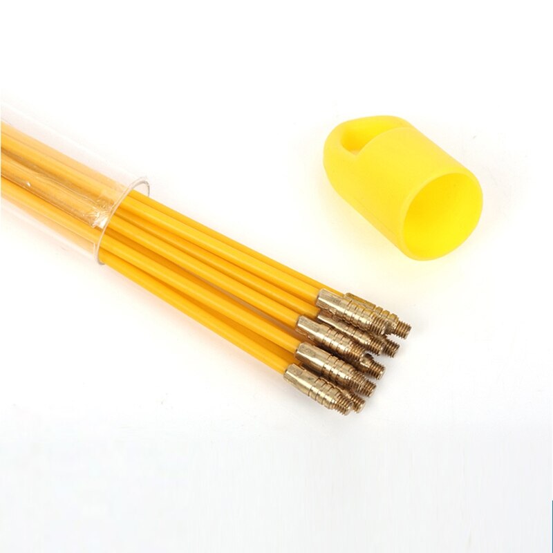 10Pcs/Set 13 Inches Fiberglass Running Wire Cable Coaxial Electrical Fish Tape Pull Push Kit Electricians Puller Rods