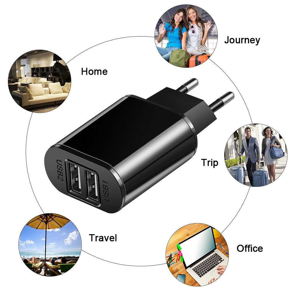 OLAF – chargeur USB 5V 2a rapide, adaptateur mural ue pour téléphone portable, compatible avec iPhone X 8 7 iPad Samsung S9 Xiaomi Mi6 Mi5