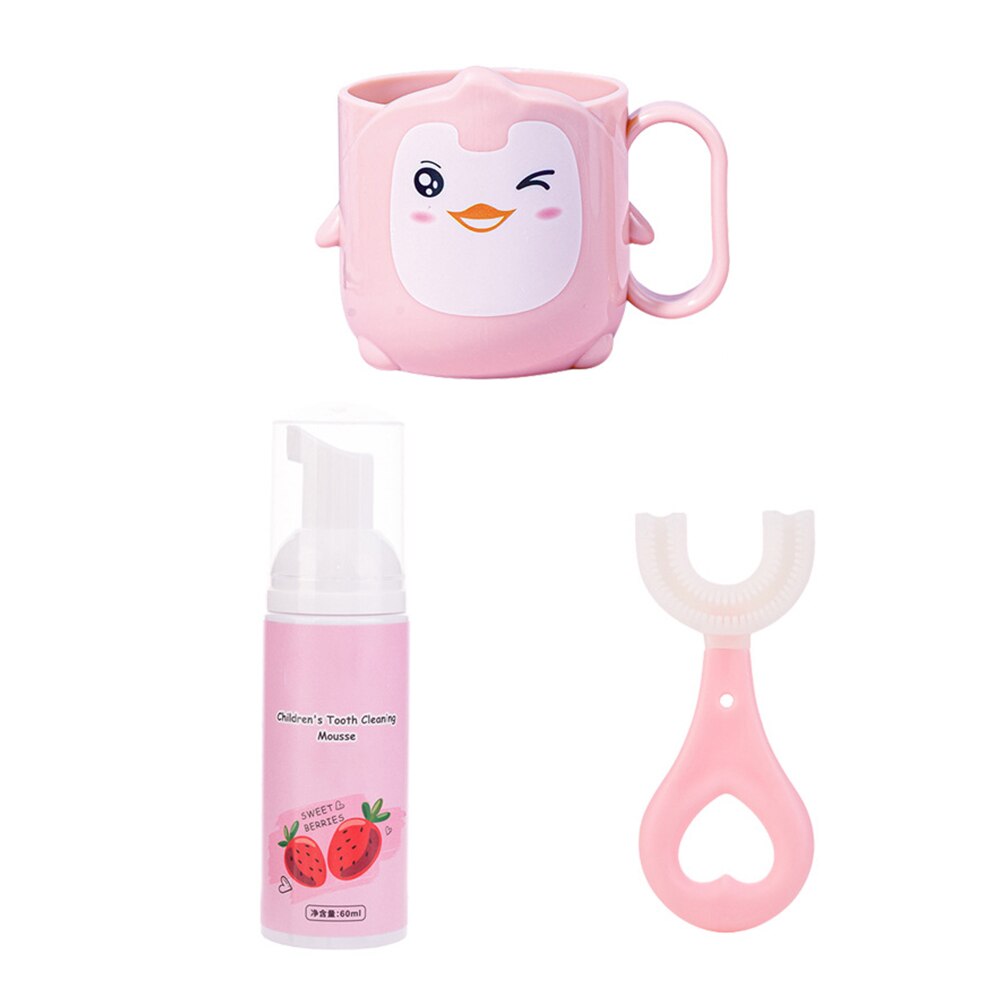 1 Set Baby Toddler Toothpaste Tooth Brushing Cup Oral Care Kit Training Toothbrush: Default Title
