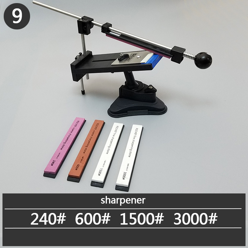 ruixin pro Sharpener Kitchen Knife Fix Fixed Angle with multi stones sharpening stone whetstone grind: 9-sharpener 4S