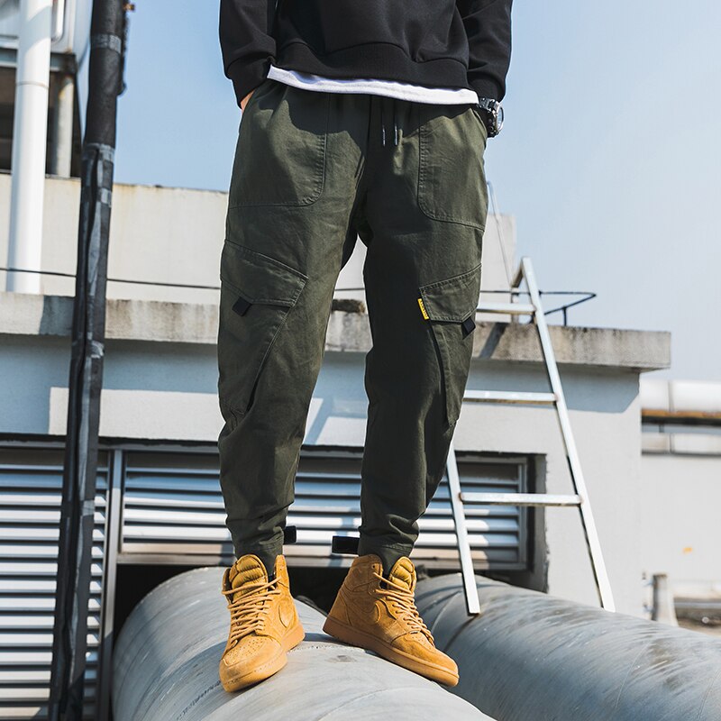 Lappster mænd streetwear hip hop cargo bukser overalls herre sorte casual harajuku sweatpants mandlige farverige joggerbukser 3xl: Xxxl / Grøn