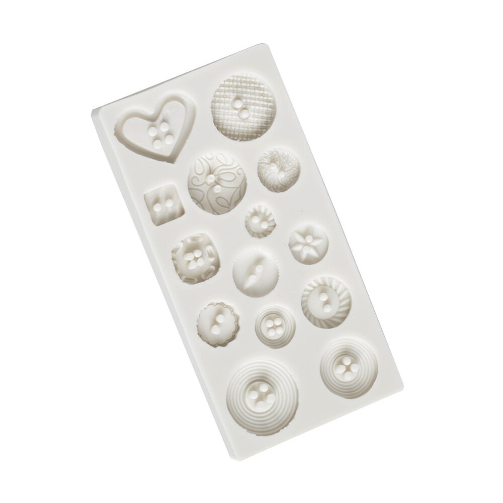 Silikone knap former kageform gør det selv fondant chokolade småkage is silikone form fondant slik form bagning kage dekorationsværktøj