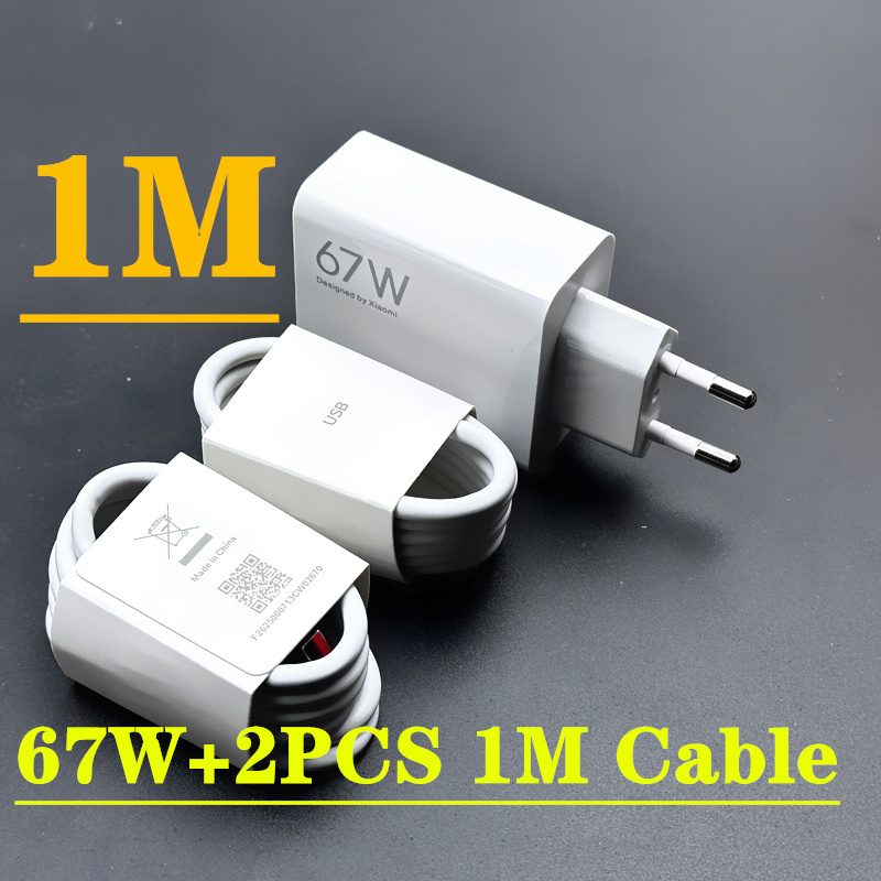 Xiaomi-cargador Turbo Original de 67W, adaptador europeo de carga rápida, Cable Usb tipo C para Redmi Note 13 Pro Mi 13 Lite K60 K60E K50 CIVI 3 2: CH