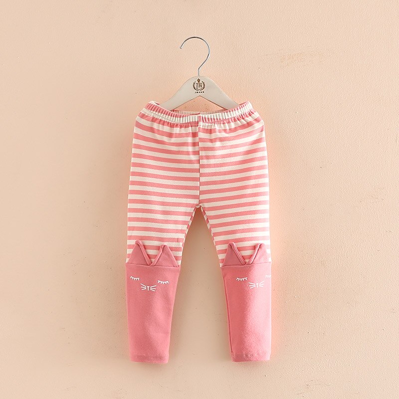 primavera otoño 2 8 10 años 90 130 140 cm niños azul marino algodón gris rayas empalmado gato dibujos animados niños bebé niña Leggings