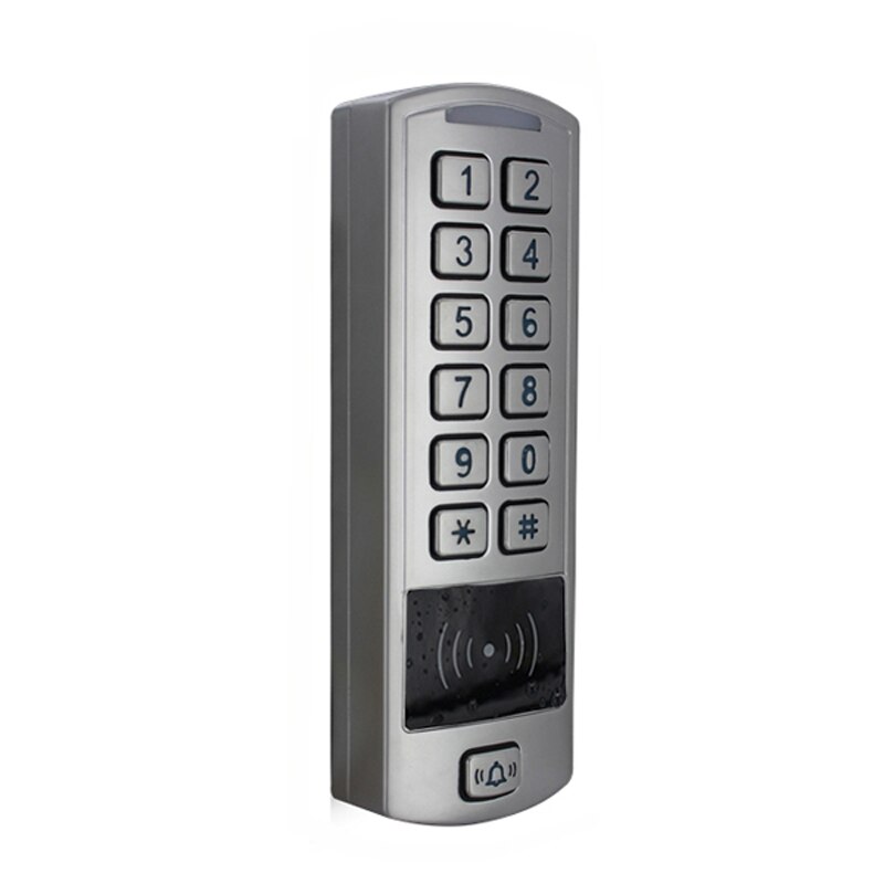 12V-28V Waterproof EM RFID Reader Access Control FingerKey Keypad gate lock Inside Outside