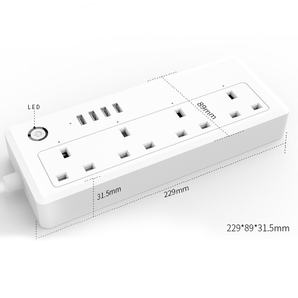 WIFI Smart sub-control Power Strip USB Charging Protection APP Remote Control Socket Timing Countdown Power OFF/ON Outlet