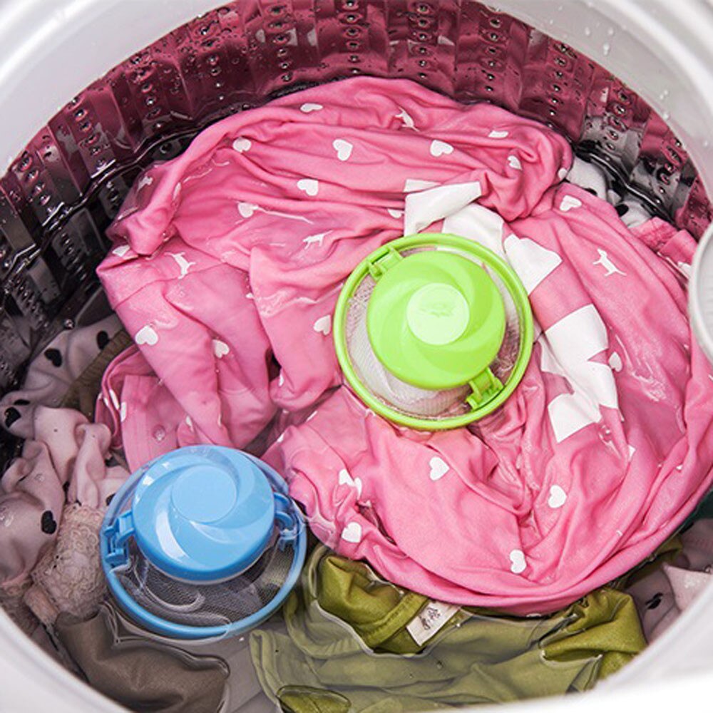 Flydende fnug-hårfanger til hjemmet mesh-pose vaskemaskine vasketøjsfilterpose banheiro badeværelse flydende kæledyrspelsfanger#