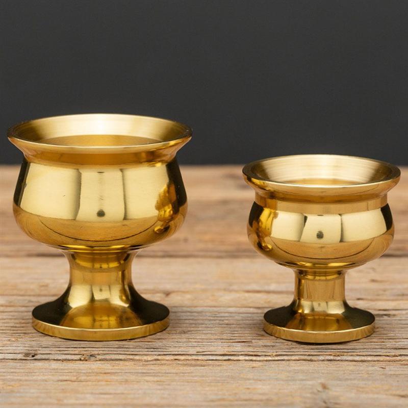 Buddhist Water Cup Brass Temple Cup Luxury Retro Temple Cup Temple Offerings Brass Tea Cup For The Holy Water Cup Of Guanyin