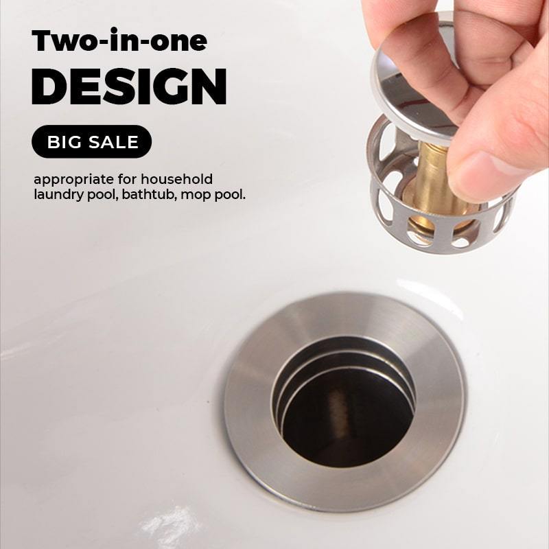 Couvercle de filtre rebondissant de cuivre de noyau de rebond de Type poussoir d'acier inoxydable avec le Drain de plancher de douche