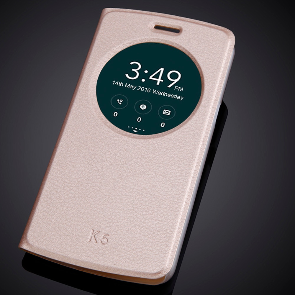 Funda abatible de lujo para LG K5 X220 X220DS Q6 5,0 "LG K5 LTE Protector Flip PU Funda de cuero para LG K5 LTE