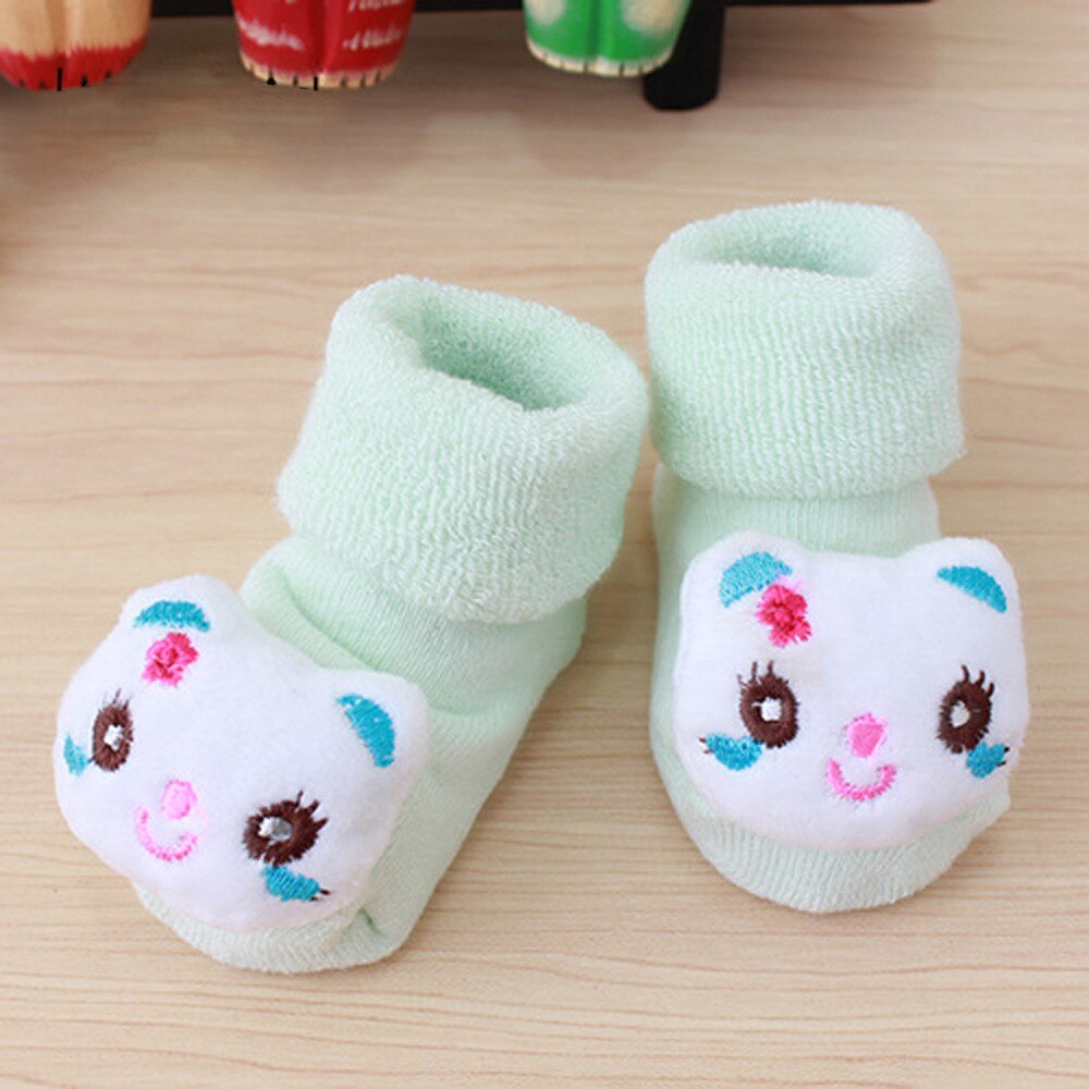 Leuke Casual Novelty Warm Baby Baby Sokken Cartoon Pasgeboren Kids Baby Meisjes Jongens Anti-Slip Warme Sokken Slipper Schoenen laarzen Voor Kid: I