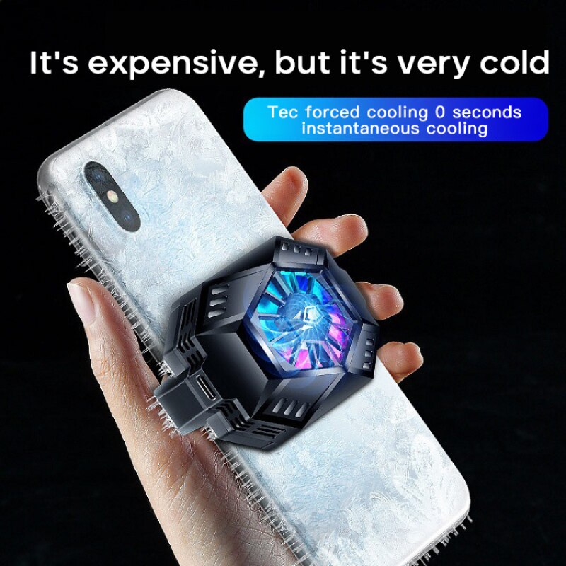 Mobile Phone Radiator Phone Cooling Fan Case Cold Wind Handle Fan For PUGB Phone Cooler Phone Cooling Fan Case