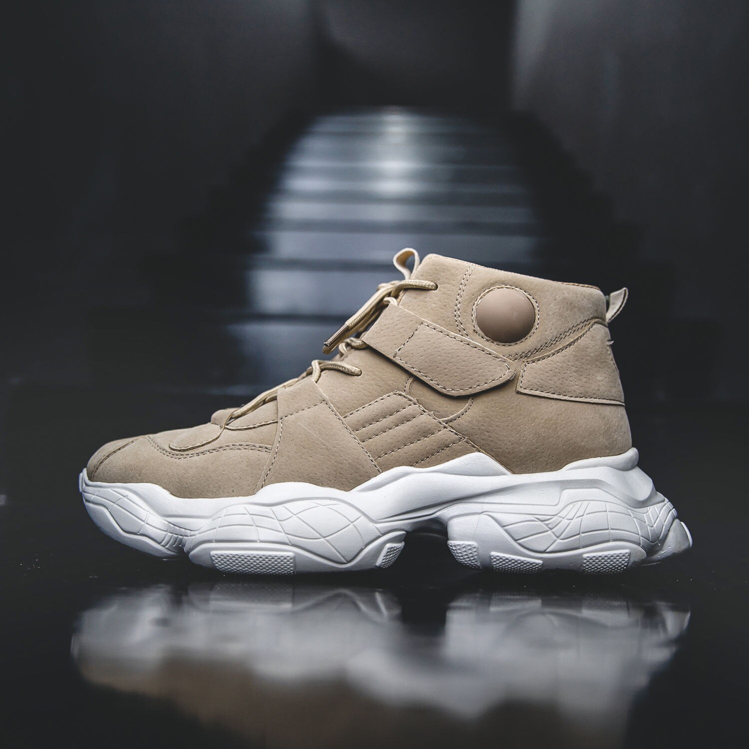Hommes chaussures décontractées baskets nouveaux hommes chaussures haut baskets baskets chaussures pour hommes hommes chaussures chaussures confortables décontractées chaussures décontractées V11-41: Beige / 10