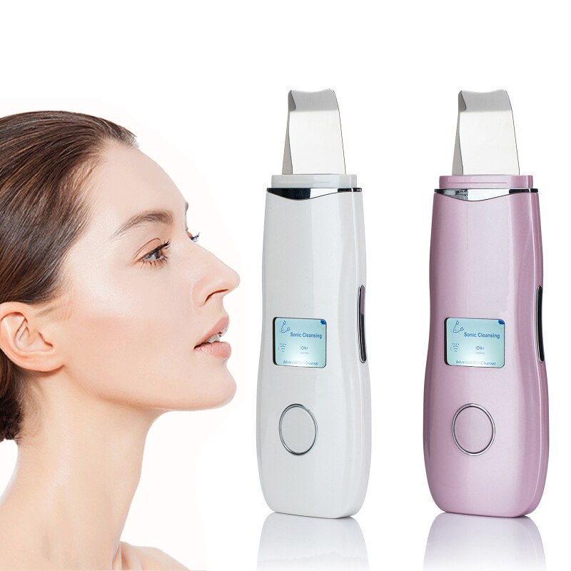 Limpiador Facial ultrasónico LCD para la piel de la cara limpiador Facial pelador vibratorio eliminación de espinillas exfoliante herramienta limpiador de poros recargable