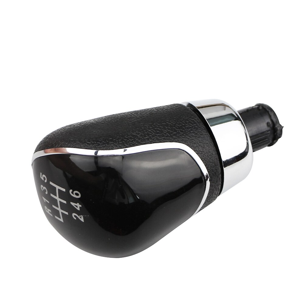 Gear Shift Knob Gaiter Boot Lever Stick Handle Head Cover 5/6 Speed Car Styling Accessories For Ford Focus 2 MK2 Fiesta Kuga: 6 Speed Black Knob