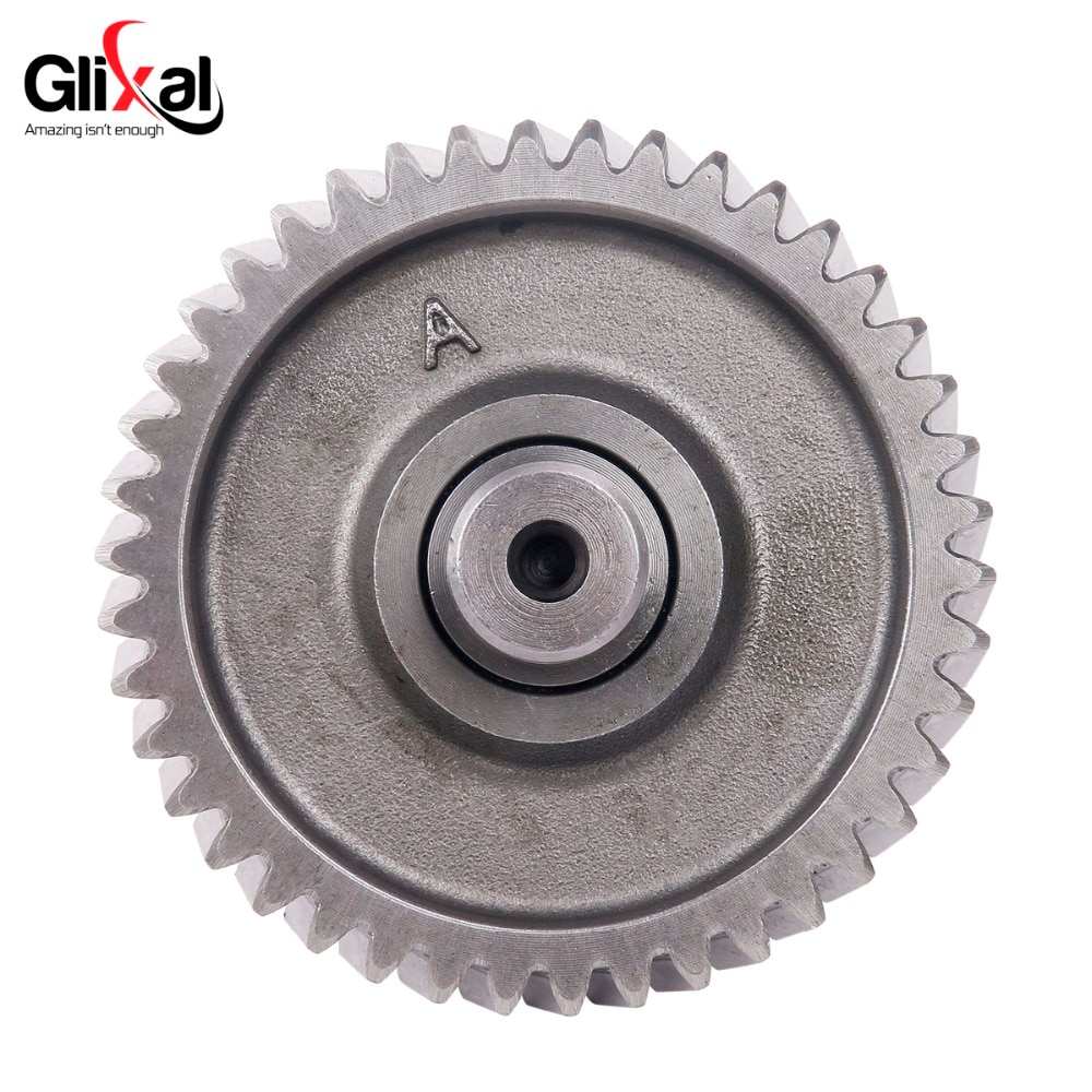 Glixal GY6 125cc 150cc Counter Shaft Reduction Gear for 152QMI 157QMJ 4-Stroke Chinese Scooter Moped ATV Go-Kart