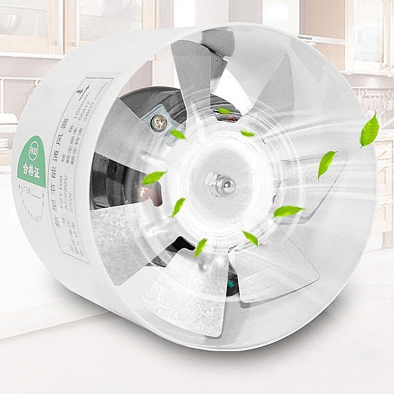 4 Inch Duct Fan Air Ventilator Metal Duct Ventilation Exhaust Fan Mini Extractor Bathroom Toilet Wall Mounted Fan Duct Fan C