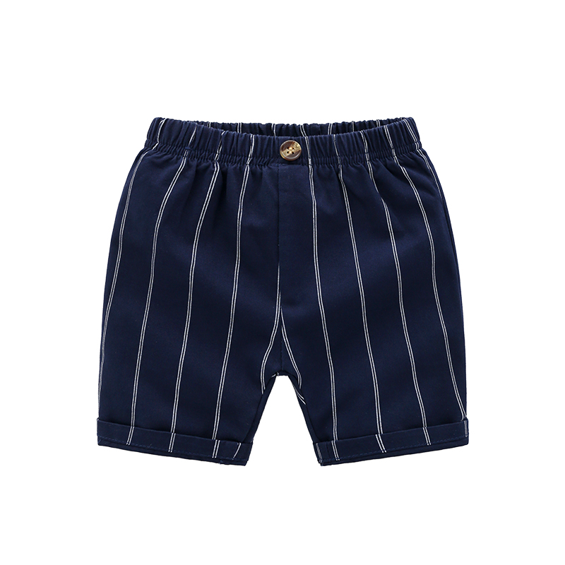 De peach sommer baby drenge stribede shorts børn bomuld fritidsbukser børn løse strandshorts til drenge tøj alder 2-6 år