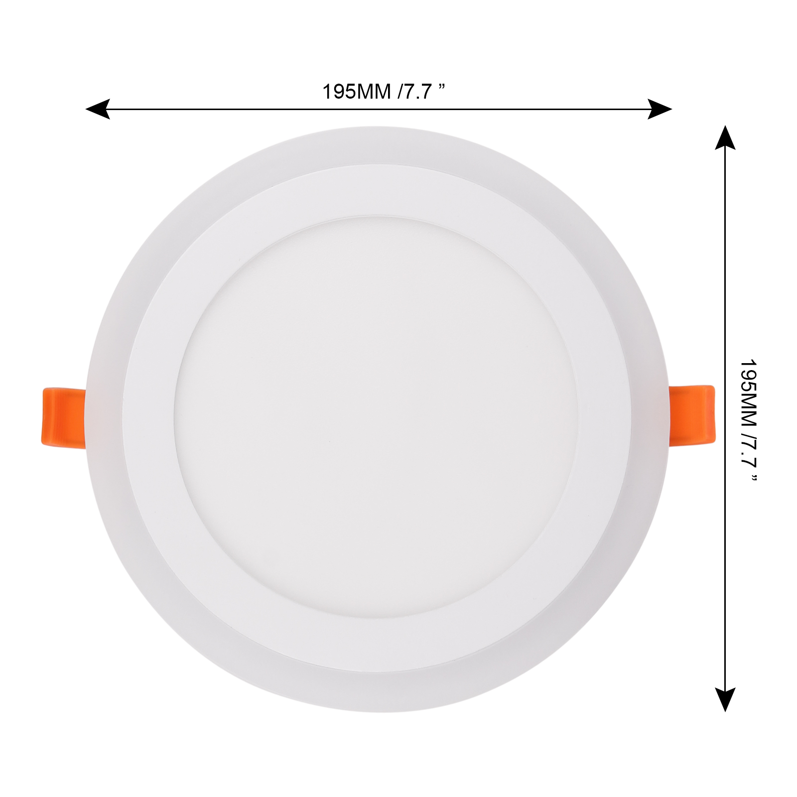 3+3W/12+6W LED Panel Light AC 100-265V Ultra Slim Round Concealed Dual Color RGB LED Panel Lights Cool White RGB Downlight