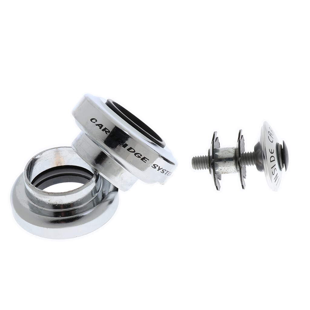 1" / 1-1/8" 30MM Mountain Bike Road CNC Threadless External Headset: silver