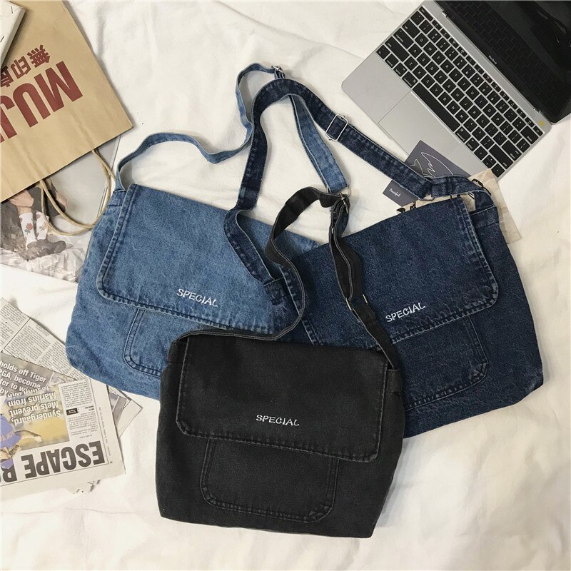 Mochilas escolares de para mujer , Bandolera vaquera para mujer, bolsa cruzada de gran capacidad para mujer, Bandolera
