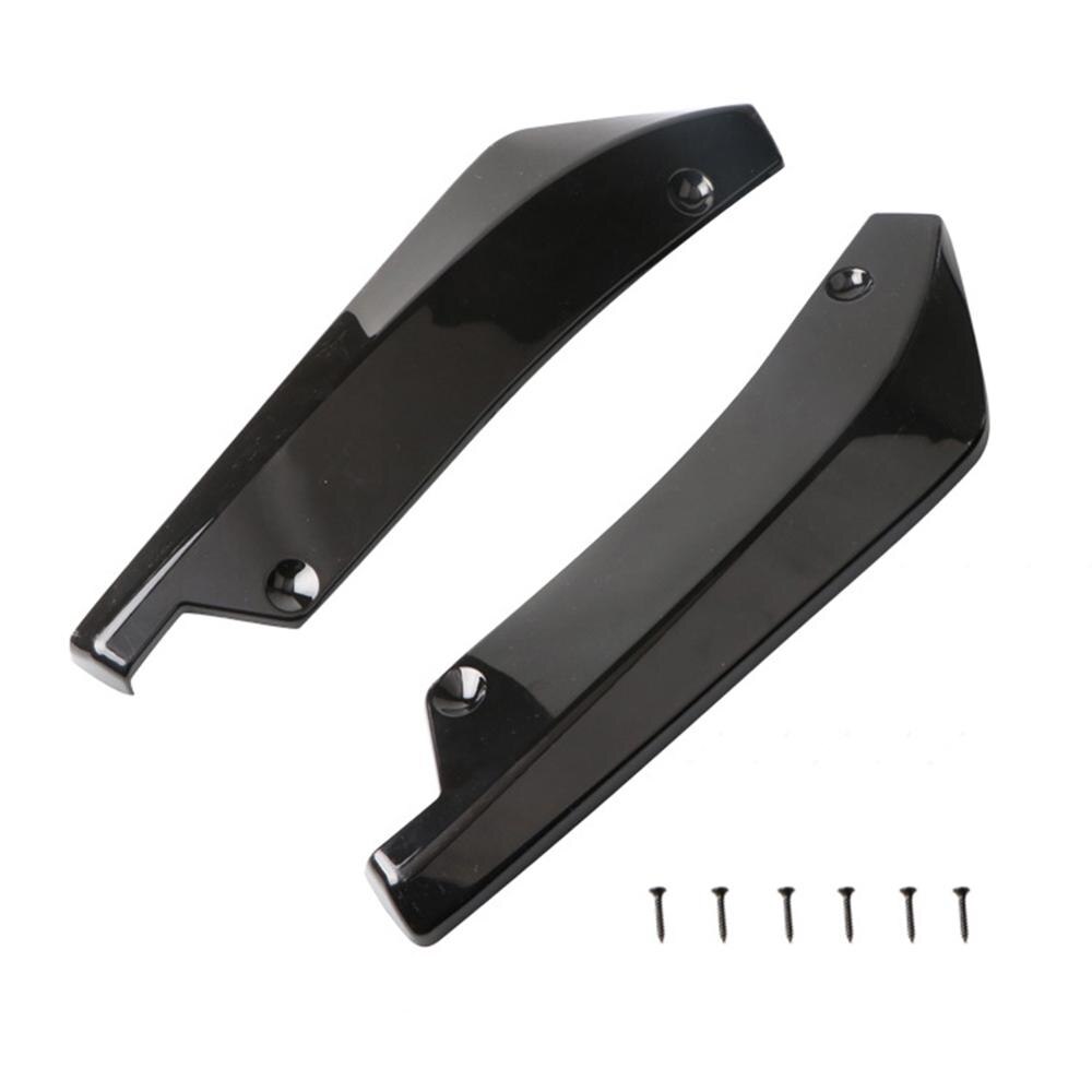Par de difusor de labio para parachoques trasero de coche Universal, divisor de ángulo Canard, faldón lateral, extensión de parachoques, Alerón, Protección decorativa