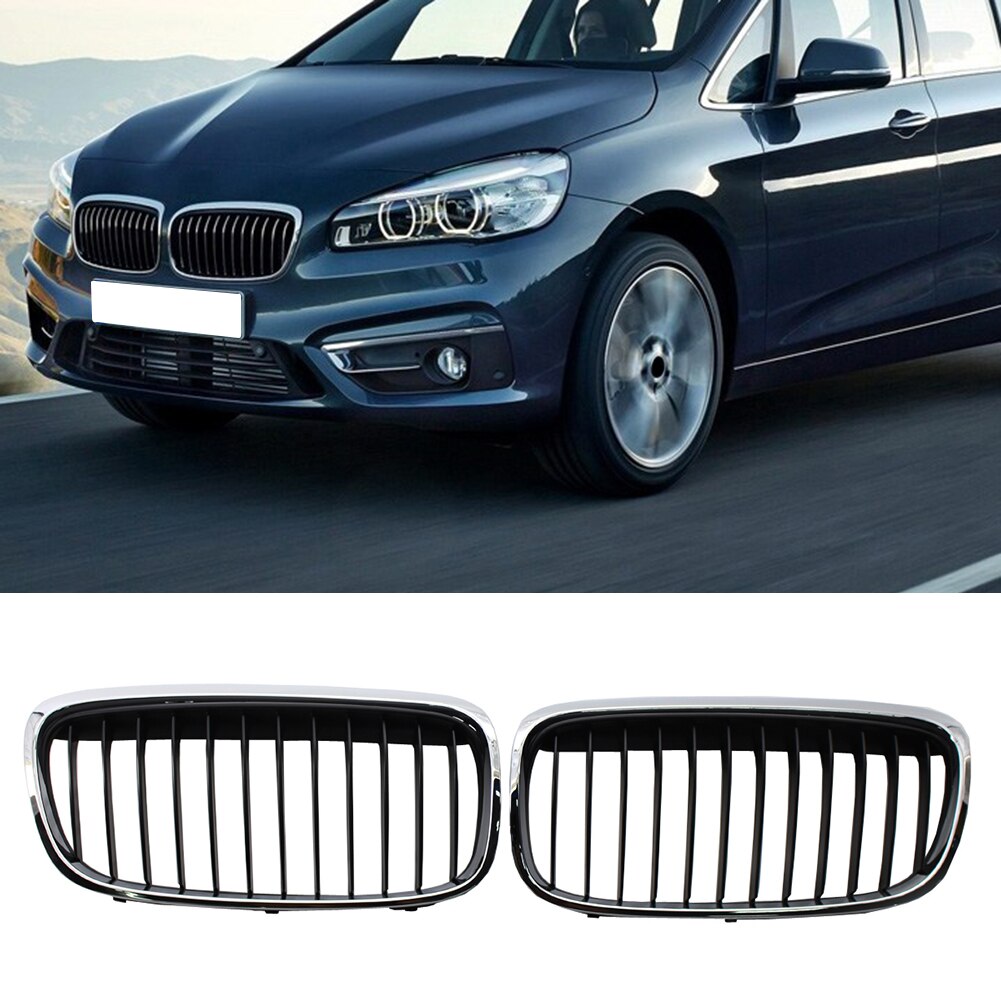 1 Paar Auto Grille Dubbele Slat Nier Grill Grille Voor Bmw F45 F46 2 Serie Actieve Tourer Gran Tourer Pre Facelift