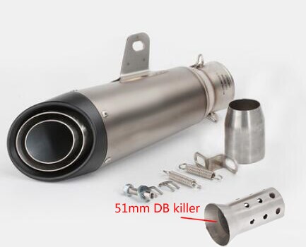 51mm 60mm Universal Motorcycle Exhaust Muffler Steel Pipe escape moto FOR gp project with DB killer gsxr 750 CBR10000 Z1000: a8-51mm