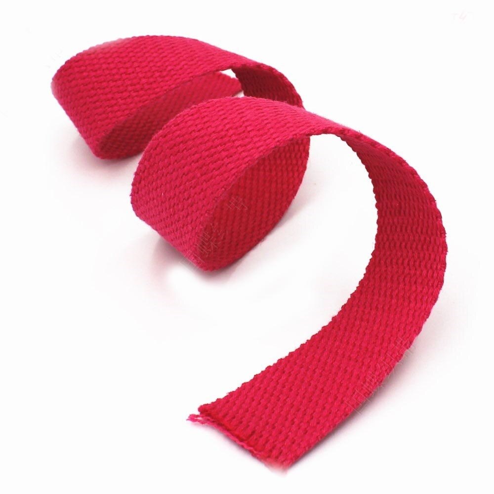 8 jardów 25mm 1.5mm gruba poliestrowa taśma bawełniana taśma plecak płócienny wstążki do ubrania DIY etykiety akcesoria do szycia dekoracji: RoseRed