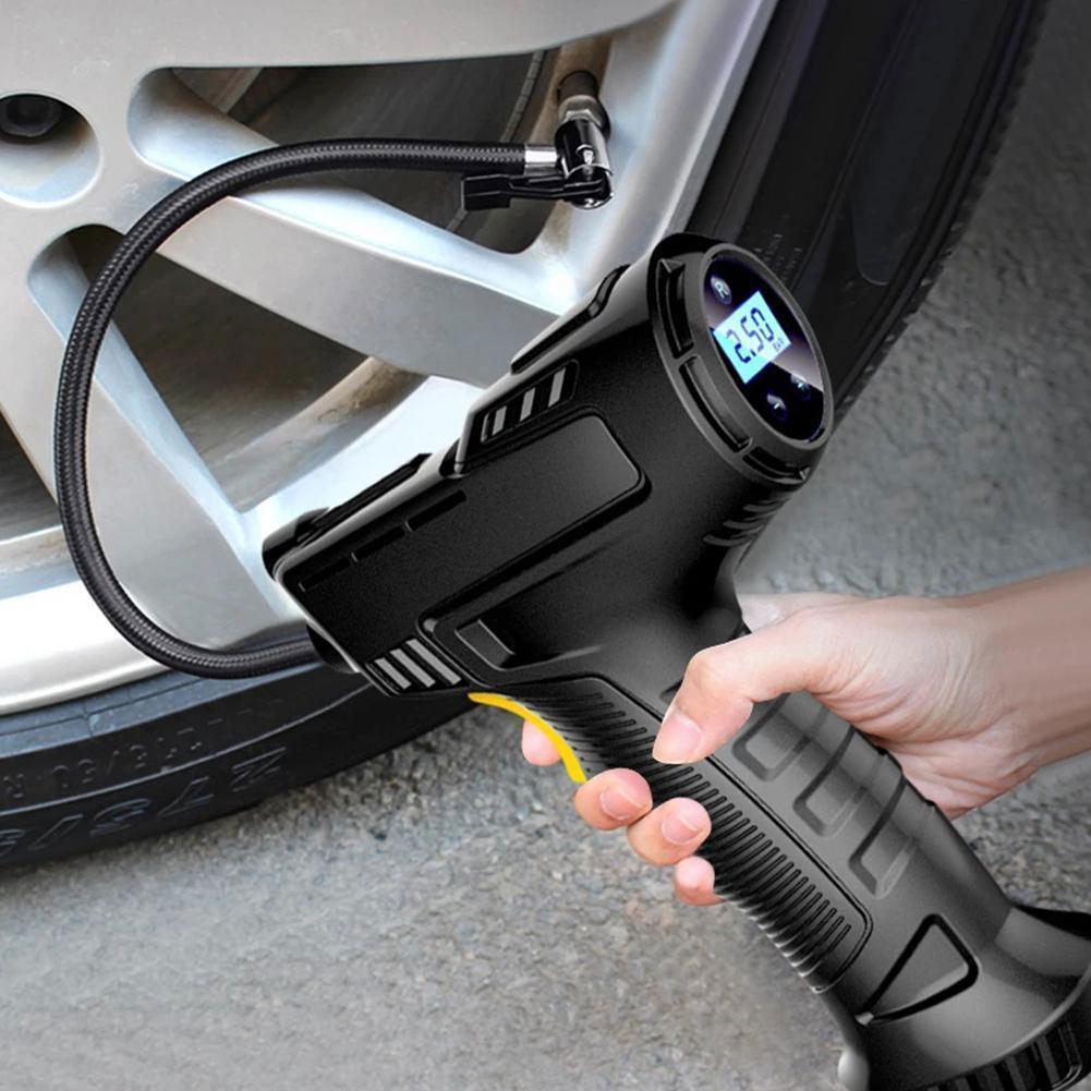 120W Rechargeable Air Compressor Wireless Inflatable Pump Portable Air Pump Car Tire Inflator Digital For Car Bicycle Balls