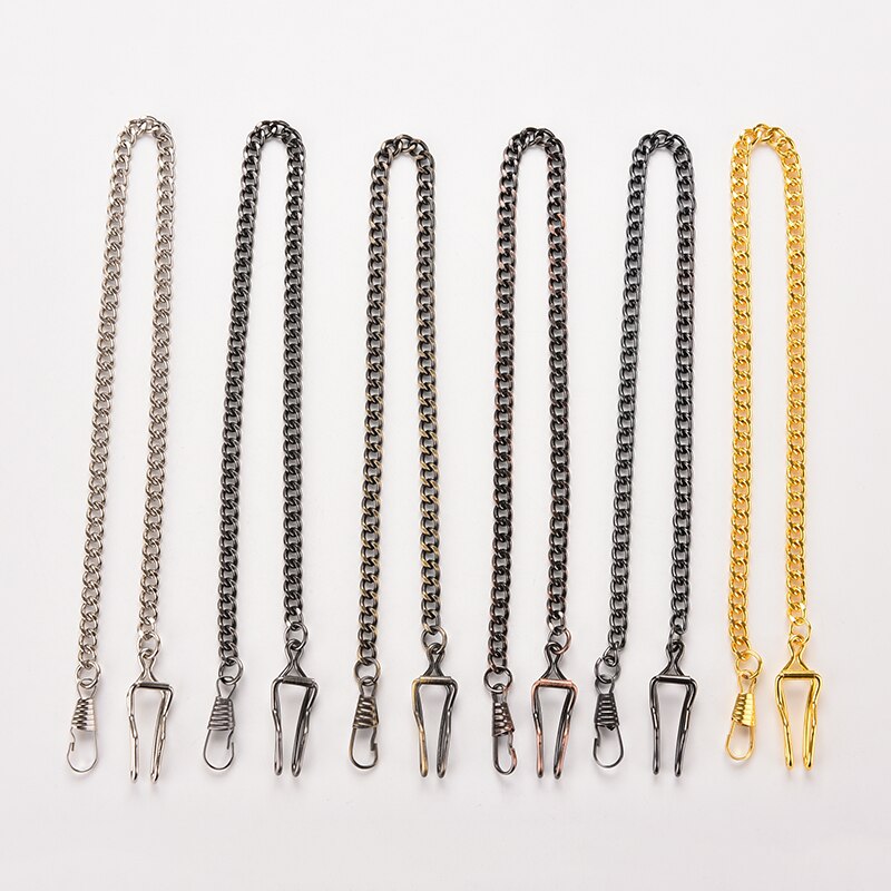 1pc bronze legering kæde til antik kvarts kvinder mænd vintage lommeur 6 farver