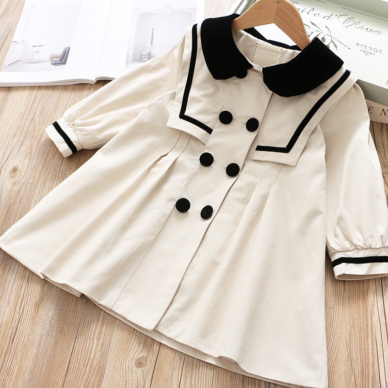 Girls Clothes 10 12 Year Autumn Kids Jackets For Girls Casual Kids Trench coat High-grade Children Clothes
