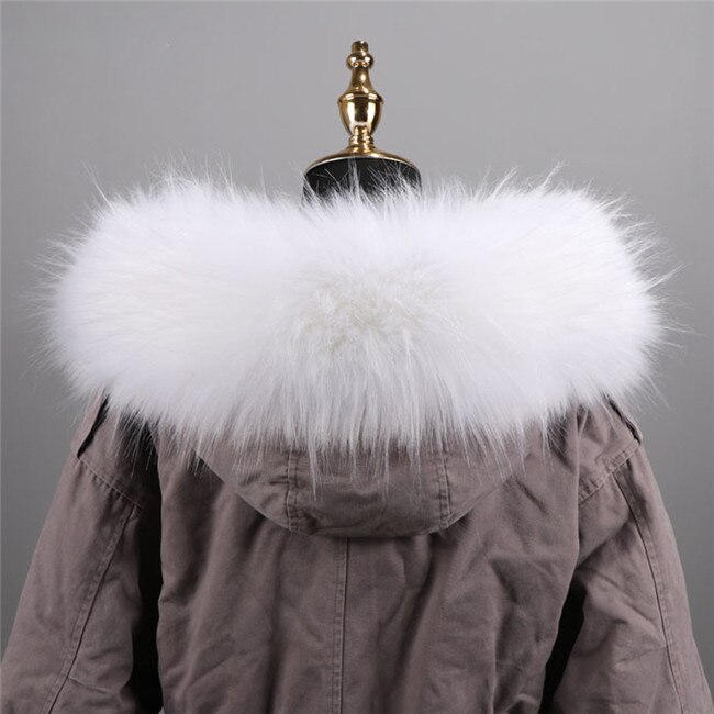 13 kleur Pluizige Faux Vos Konijnenbont Sjaals Vrouwen Winter Jas Kraag Warme Shaggy Bont Sjaal Elegante Afneembare Bontmuts kraag: 14