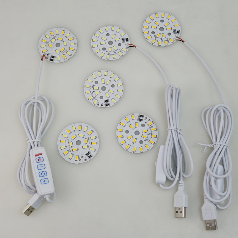 Warm Witte Kleur DC 5 V 10 W USB LED Verlichting 5730 Chip Enkele Dimmer Lezen Nacht Bureau Boek tablet Leeslamp Schakelaar Voedingskabel