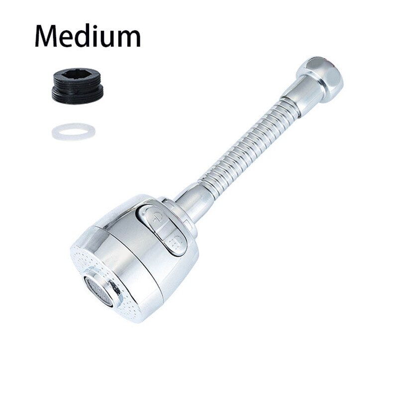 Water saver Rotating Faucet Extender Bubbler Splash-proof Headband Pressure Reducing Water Spout Water Saver Bathroom Kitchen: Medium