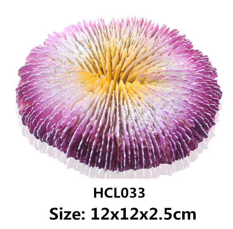 Aquarium corail artificiel en résine 15 Styles | Décoration d'aquarium à poissons, ornement de récif de corail, décoration de fleur de corail en pierre, décor de fond d'aquarium: Big Round