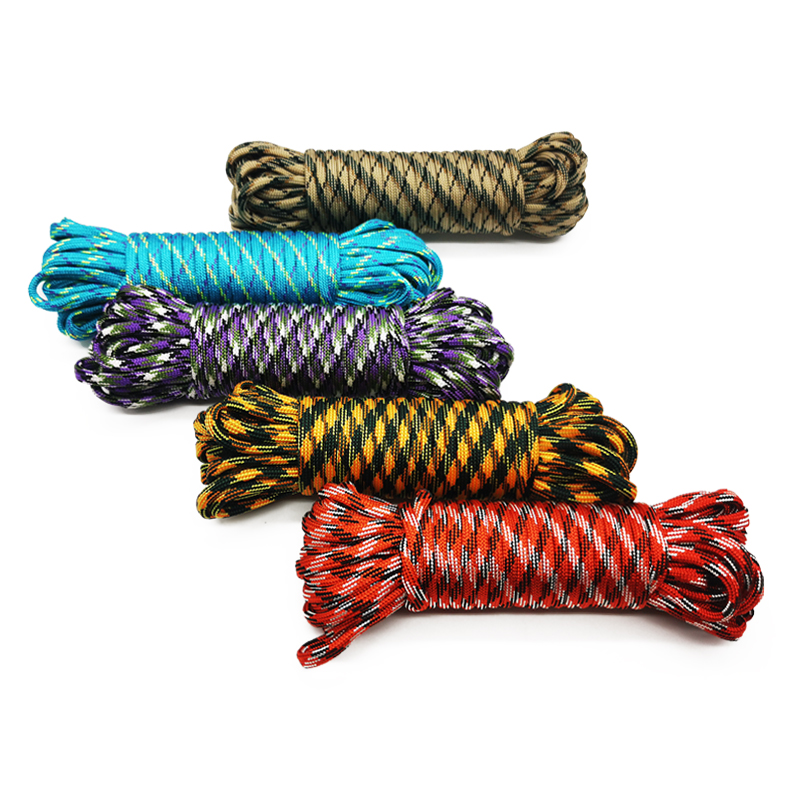 Cuerda de paracaídas de supervivencia, 7 núcleos, 550lb, 30m de diámetro, 4mm, accesorios de tienda para hacer cordón, pulsera, Collar de perro, Idea de