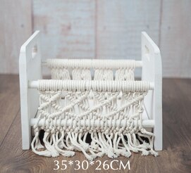 Cama de bebé para fotografía, cuna de bebé en forma de corazón, contenedor de madera para estudio fotográfico, utilería para posar: 1