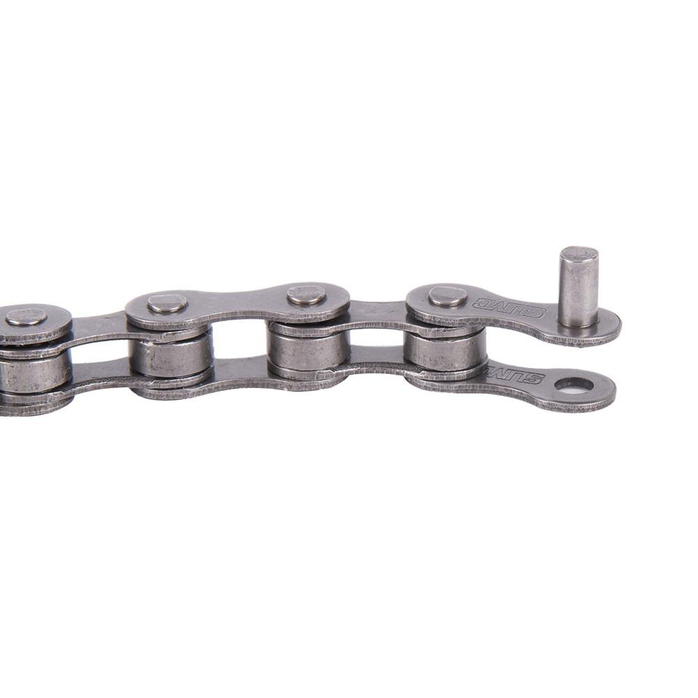 Single Speed Bicycle Chain Silver Grey Chrome Hardened Chains for Mountain Bike Road Bicycle Parts