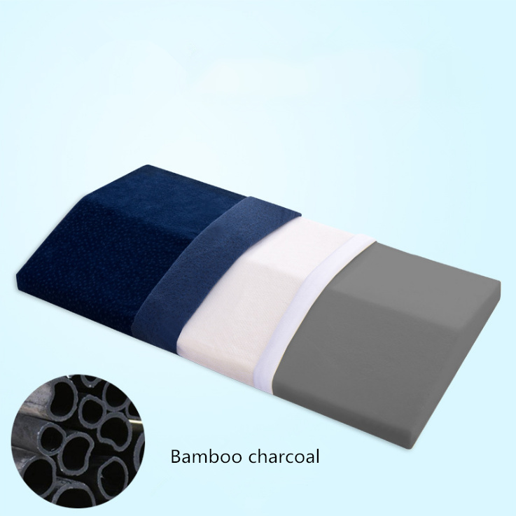 Orthopedische Zwangere Taille Kussen Bamboe Houtskool Trage Rebound Memory Foam Slaap Terug Kussen Cervicale Gezondheid Pijn Release Kussen: Nave Blue Bamboo / 60x30cm