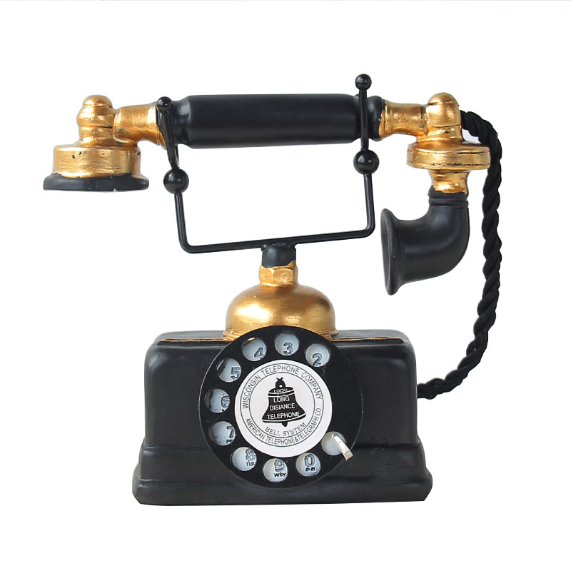 Antieke Ouderwetse Telefoon Desktop Decoratie Ornament Craft Retro Desktop Vaste Telefoon Model