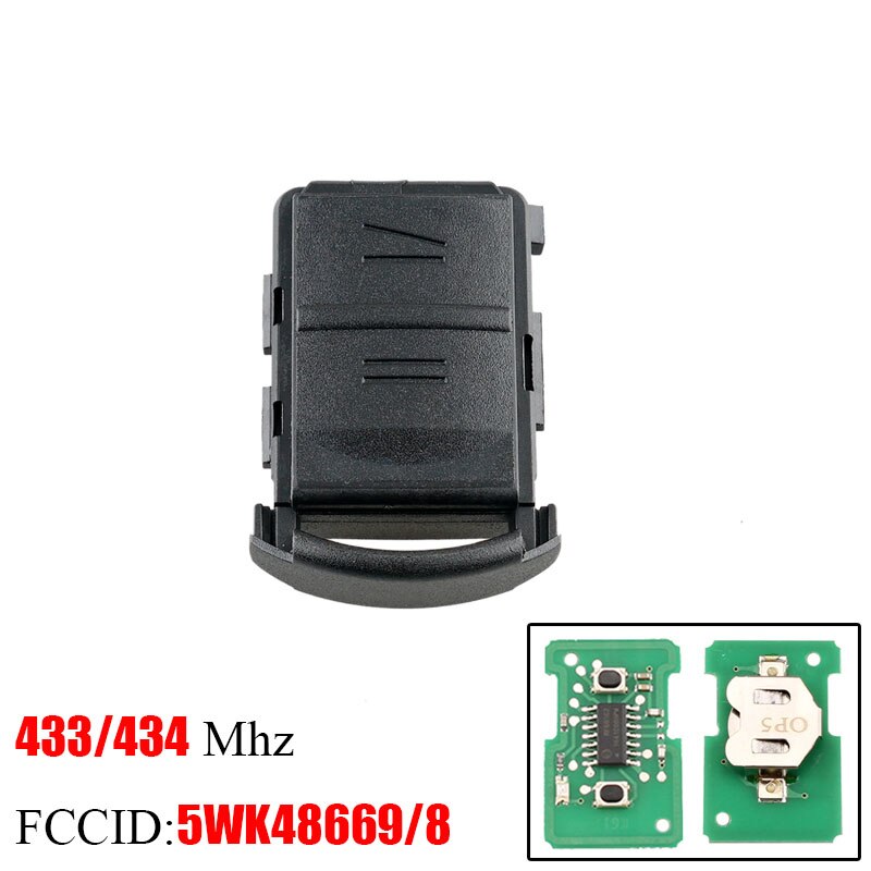 BHKEY 2 Tasten Auto Schlüssel Für Vauxhall Opel Corsa C Combo Tigra Meriva Agila Fernbedienung Schlüssel fallen Abdeckung fob 433 mhz Ich würde40 Chip 5WK4 8668: Nein Chip Nein Klinge