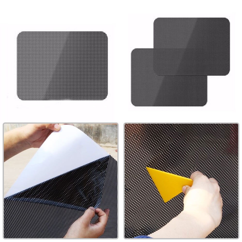Car Cover Zonnescherm Eco-vriendelijke PVC Auto Voorruit Zonnescherm Zwart Universele Auto Accessoires Elektrostatische Stickers 2 stuks
