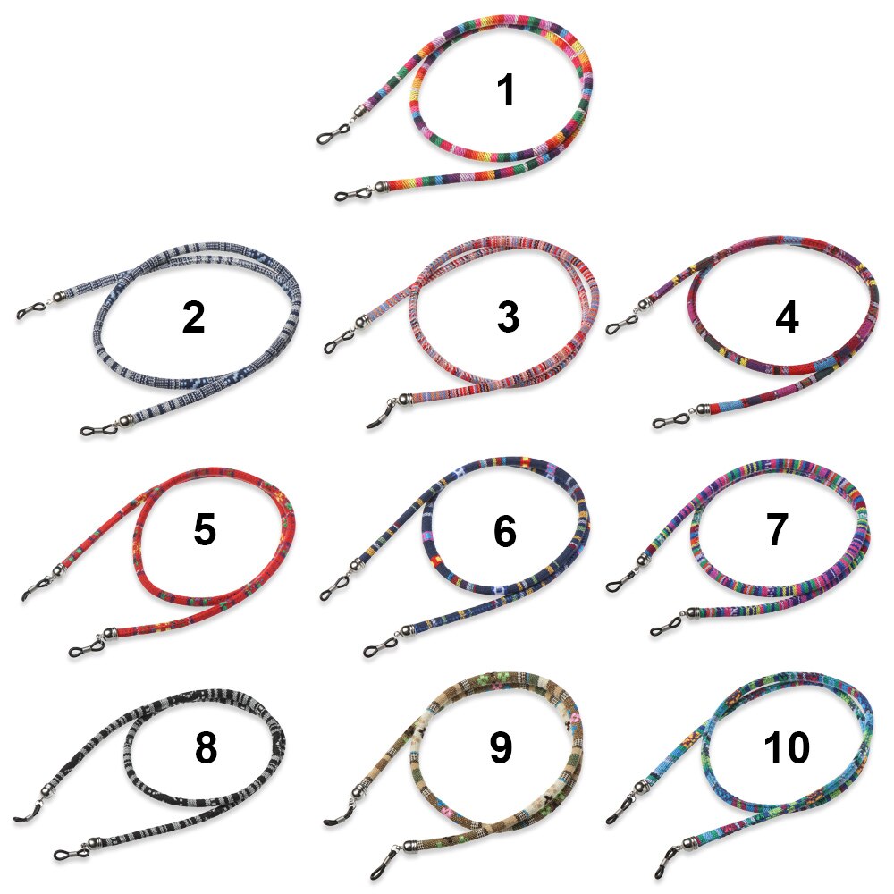 Perles acryliques colorées, chaînes de lunettes de soleil, masque, corde anti-perte, support de cordon pour lunettes de lecture, sangle de cou, accessoires de lunettes