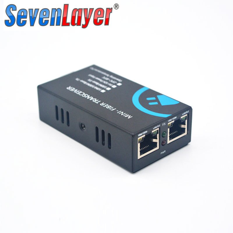 Media Converter 2 RJ45 1 SC 10/100M Fast Ethernet Switch Converter 20KM Ethernet mini Fiber Optical Single Mode fiber Port