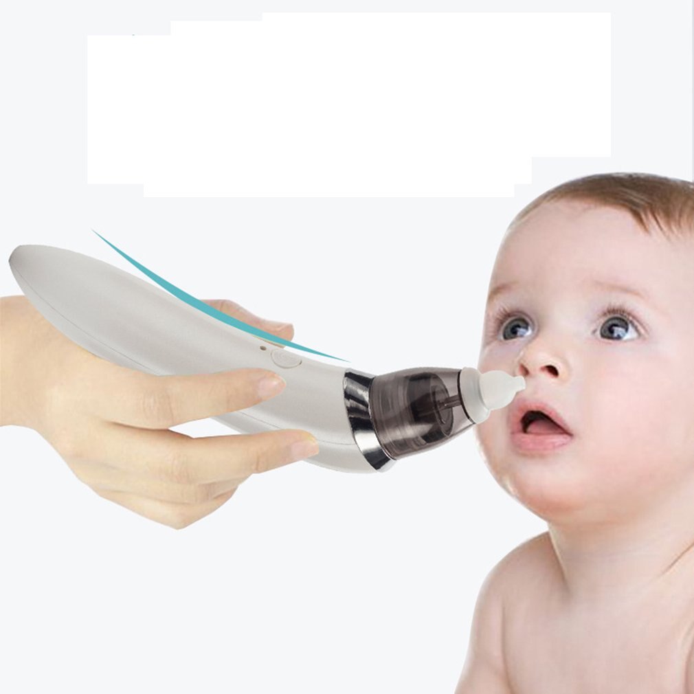 Aspirador Nasal eléctrico para bebé, limpiador Nasal de chico con 2 tamaños, puntas de la nariz para recién nacidos, limpiador de nariz seguro e higiénico