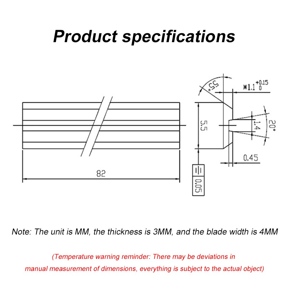 2 Stuks 82Mm Hout Schaafmachine Blade Elektrische Schaafmachine Mes Vervanging Voor Makita 1900B KP0800 Hitachi F20 Dewalt D26676 DW680