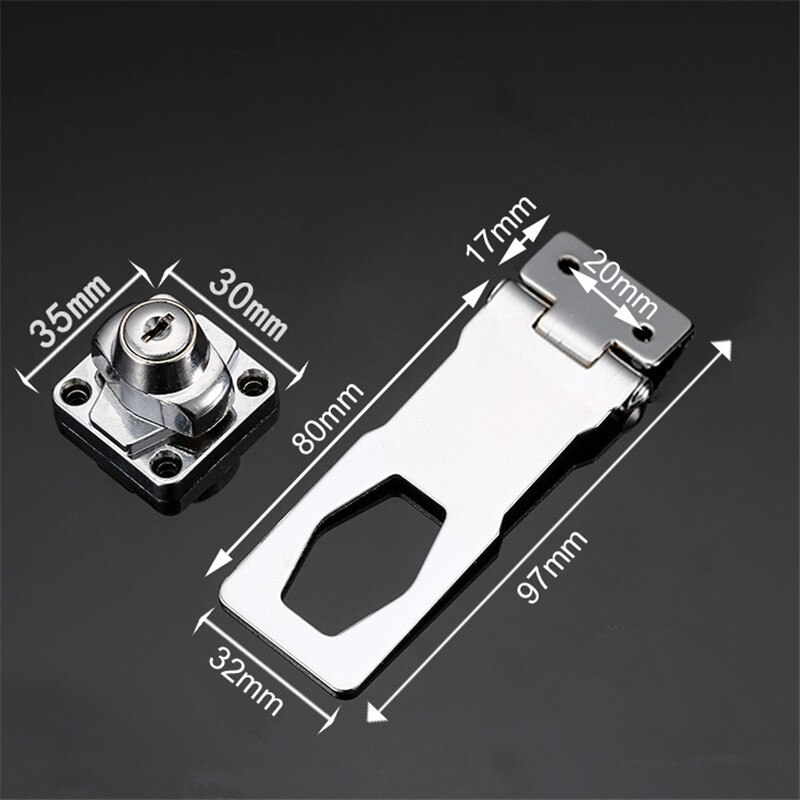 5Pcs Self Hasp Lock Drawer Lock Buckle Twist Knob Keyed Hasp Latch Locker Cabinet Door Cupboard Security Furniture Hardware Tool