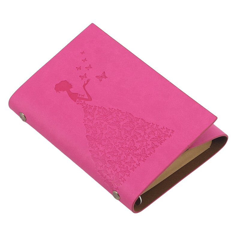 Vintage Notebook Dagboek Notepad Literatuur Note Boek Papier Vervangbare Journal Planners Kantoorbenodigdheden: Pink (Large)